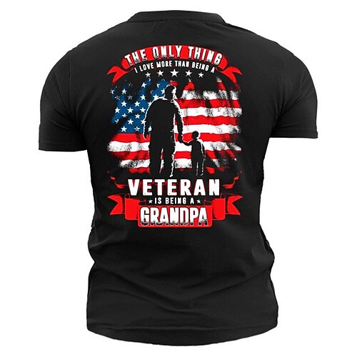 

Men's Unisex T shirt 3D Print Graphic Prints National Flag Crew Neck Family Street Daily Print Short Sleeve Tops Casual Designer Big and Tall Papa T Shirts Black Army Green Khaki