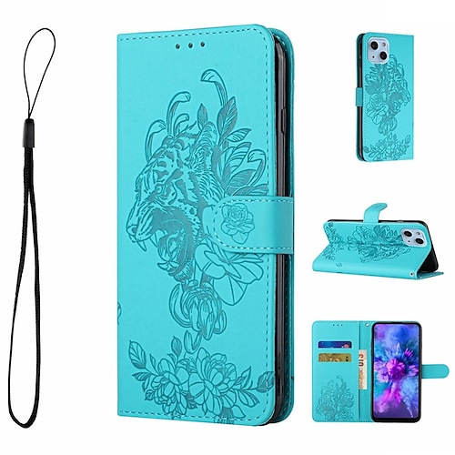 

téléphone Coque Pour Apple Wallet iPhone 14 Pro Max 14 Plus 13 12 11 Pro Max Mini X XR XS avec dragonne Emplacements pour porte-cartes Flip magnétique Couleur Pleine Fleur faux cuir