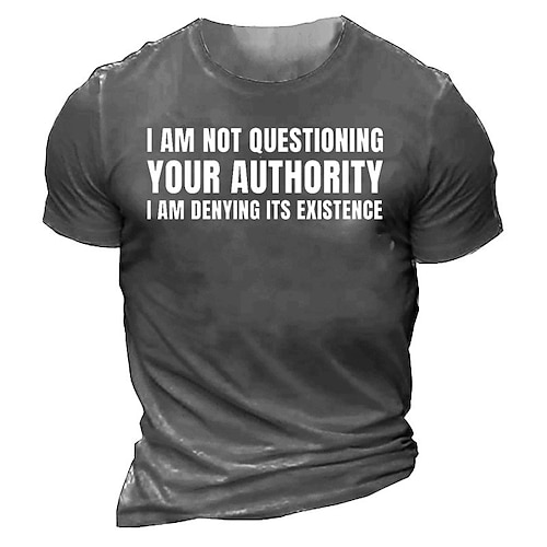 

Men's Unisex T shirt 3D Print Graphic Prints Letter Crew Neck Street Daily Print Short Sleeve Tops Casual Designer Big and Tall Sports Army Green Dark Gray Navy Blue