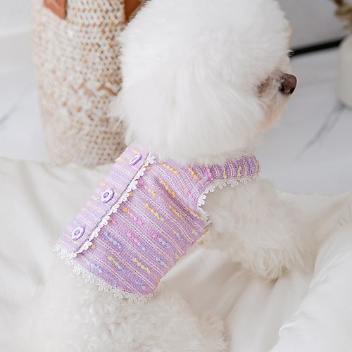 

Dog Cat Vest Solid Colored Fashion Cute Casual / Daily Outdoor Dog Clothes Puppy Clothes Dog Outfits Soft Purple Costume for Girl and Boy Dog Cotton XS S M L XL XXL