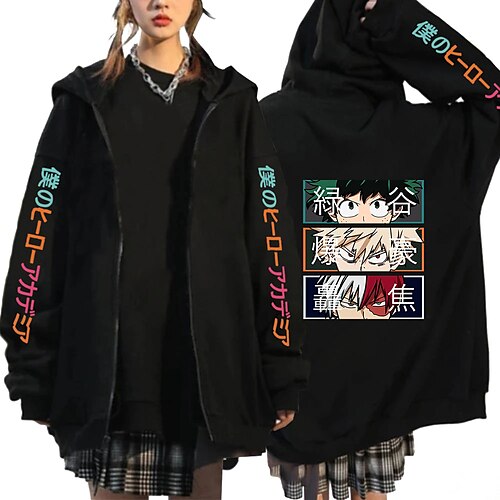 

Inspired by My Hero Academia / Boku No Hero Bakugou Katsuki Shoto Todoroki Deku Anime Cartoon 100% Polyester Anime Harajuku Graphic Kawaii Outerwear For Men's / Women's / Couple's