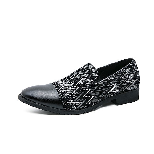 

Men's Loafers Slip-Ons Comfort Loafers Comfort Shoes Casual Daily Office Career PU Black Fall Spring
