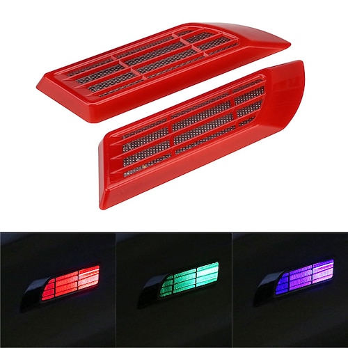 

1set Car Modification New LED Night Safety Flash Warning Light Decorative Light Body Side Air Outlet Solar Decorative Signal Light
