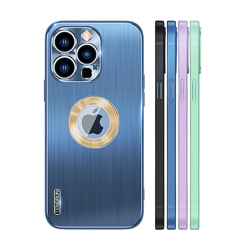 

Phone Case For Apple Back Cover iPhone 13 12 Pro Max Portable Shockproof Solid Colored Aluminum Alloy