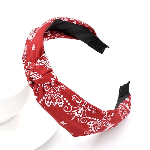 

1 Pc Women Headbands Boho Paisley Headbands Wide Plain Vintage Knot Headbands Twisted Knot Head Band Hair Accessories for Women and Girls Lively Colour