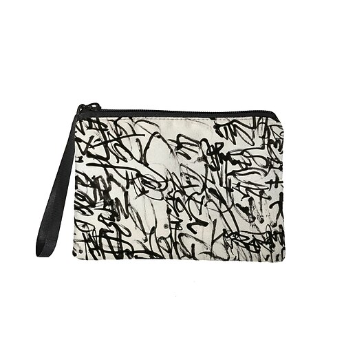 

Unisex Coin Purse Cosmetic Bag Pencil Cases Polyester Zipper Print 3D Shopping Daily Black