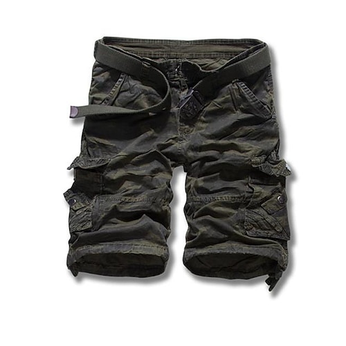 

Men's Classic Style Fashion Shorts Cargo Shorts Multi Pocket Knee Length Pants Casual Daily Camouflage Comfort Breathable Mid Waist Yellow Army Green Dark Blue 30 31 32 34 36