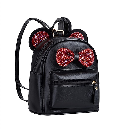 

Cartoon Toddler Sequin Bow Mouse Ears Bag Mini Travelling School Shoulder Backpack for Teen Little Girl Women