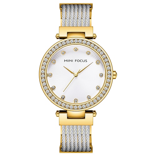 

MINI FOCUS Quartz Watch for Women Analog Quartz Stylish Minimalist Fashion Waterproof Creative Metal Alloy Fashion