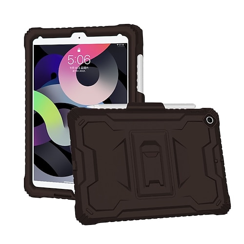 

Tablet Case Cover For Apple iPad 10.2'' 9th 8th 7th 2021 2020 Pencil Holder with Stand Full Body Protective Solid Colored Silicone