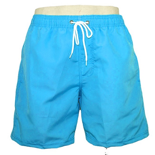 

Men's Swim Shorts Board Shorts Beach Shorts Pocket Elastic Waist Solid Color Comfort Soft Short Sports Outdoor Daily Fashion Casual Green Black Micro-elastic