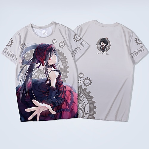 

Inspired by Date A Live Tohka Yatogami Tokisaki Kurumi T-shirt Cartoon 100% Polyester Anime Harajuku Graphic Kawaii T-shirt For Men's / Women's / Couple's