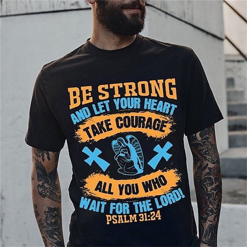 

Men's T shirt 3D Print Graphic Letter Crew Neck Street Casual Print Short Sleeve Tops Basic Fashion Classic Comfortable Black