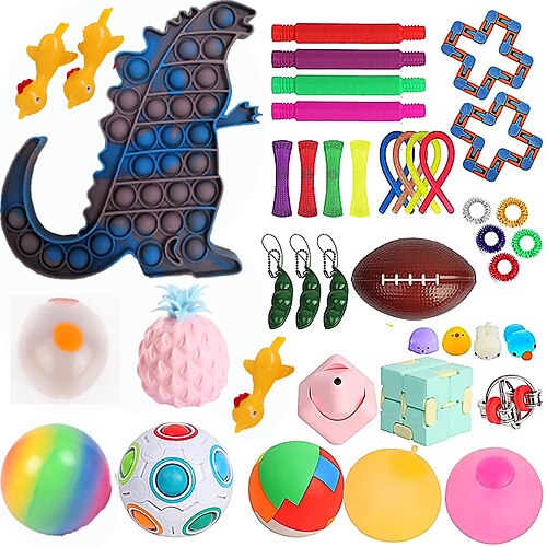 

Finger Toy Squeeze Toy / Sensory Toy Sensory Fidget Toy Stress Reliever38pcs Portable Gift Cute Stress and Anxiety Relief Flexible Durable Non-toxic For Teen Adults' Men Boys and Girls Home Party