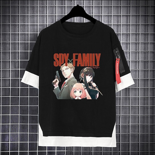 

Inspired by SPY×FAMILY Loid Forger Yor Forger Anya Forger Cosplay Costume T-shirt Polyester / Cotton Blend Pattern Harajuku Graphic Kawaii T-shirt For Men's / Women's / Couple's