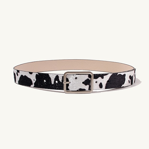 

Women's Unisex PU Buckle Belt PU Leather Prong Buckle Zebra Cow Print Casual Classic Party Daily Multicolor