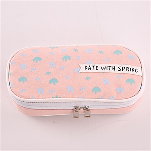 

PencilCasePenPouchMarkerBag Wear-Resistant Multifunction With Zipper Canvas for School Office Student