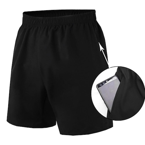 

Per uomo Pantaloncini Running Allenamento Pantaloncini Pantaloncini da tennis Traspirante Con Tasche Asciugatura rapida Pantaloni A cordoncino Tinta unica Estate Allenamento in palestra Tennis Corsa