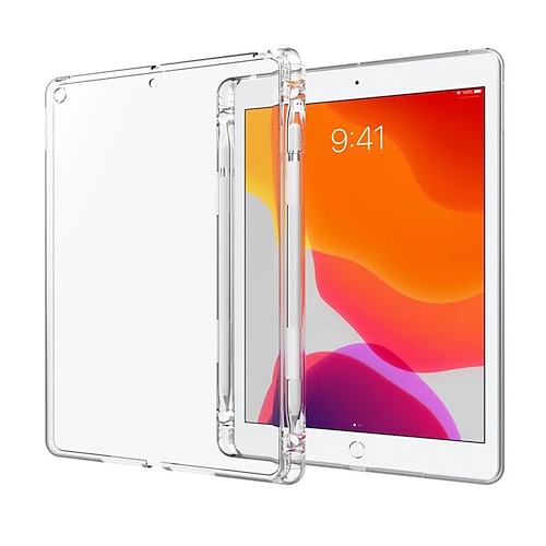 

Tablet Case Cover For Samsung Galaxy Tab S8 Ultra S7 Plus FE A8 A7 Lite S6 Lite Pencil Holder Transparent Solid Colored TPU