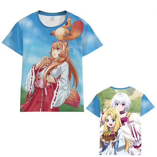 

Inspired by The Rising of the Shield Hero Naofumi Iwatani Raphtalia T-shirt Anime 100% Polyester Anime Harajuku Graphic Kawaii T-shirt For Men's / Women's / Couple's