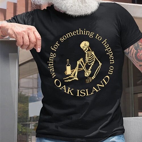 

Men's T shirt Tee Graphic Skull Crew Neck Navy Blue Black Print Street Casual Short Sleeve Print Clothing Apparel Fashion Designer Classic Comfortable / Summer / Summer / Sports