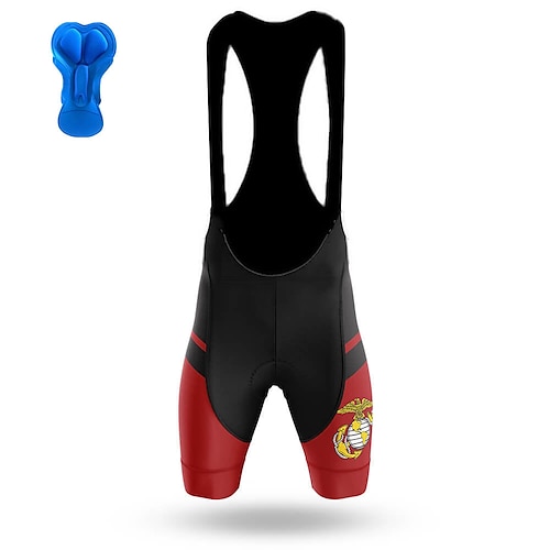 

21Grams Men's Cycling Bib Shorts Bike Bottoms Mountain Bike MTB Road Bike Cycling Sports Graphic 3D Pad Cycling Breathable Quick Dry Red Polyester Spandex Clothing Apparel Bike Wear / Stretchy