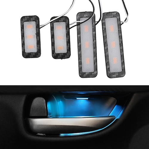

OTOLAMPARA 4 in 1 DC 12V Car RGB Ambient Light Backlight Interior Decoration LED 40W Super Bright Mood Welcome Door Lamp Car Handle Decoration Lights Auto Accessories