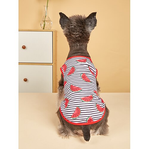 

Dog Cat T-shirts Vest Flower Fruit Casual Daily Simple Style Casual / Daily Outdoor Dog Clothes Puppy Clothes Dog Outfits Breathable Red / Green Black Yellow and Green Costume for Girl and Boy Dog
