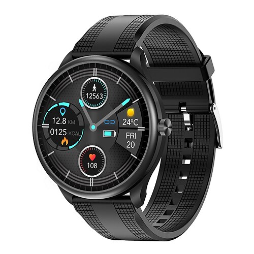 

M10 Reloj inteligente 1.3 pulgada Smartwatch Reloj elegante Bluetooth Monitoreo de temperatura Podómetro Recordatorio de Llamadas Compatible con Android iOS Mujer Hombre Larga espera Llamadas con