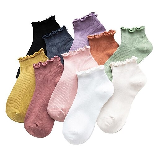 

Women's Anckle Socks Low Cut Socks Home Sports & Outdoor Holiday Polyester Cotton Sports & Outdoors Casual Sweet 3 Pairs