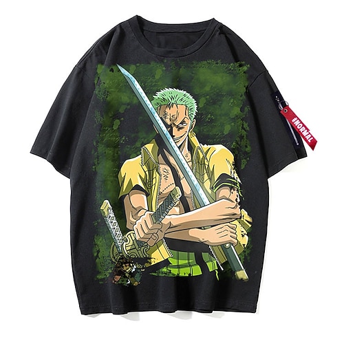 

Inspired by One Piece Monkey D. Luffy Cosplay Costume T-shirt Polyester / Cotton Blend Pattern Harajuku Graphic Kawaii T-shirt For Men's / Women's / Couple's