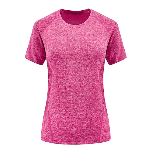

Women's T shirt Hiking Tee shirt Short Sleeve Crew Neck Tee Tshirt Outdoor Ultra Light (UL) Breathable Quick Dry Sweat wicking Summer POLY Grey Rose Red Mineral Green Fishing Climbing Beach
