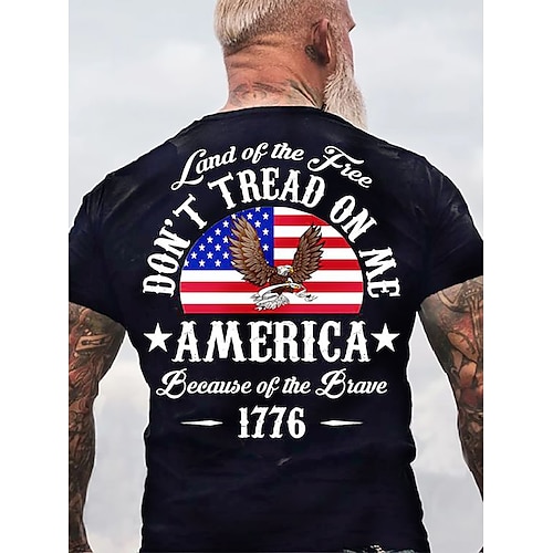 

Men's Unisex T shirt 3D Print Graphic Prints National Flag Letter Crew Neck Street Daily Print Short Sleeve Tops Casual Designer Big and Tall Sports Black