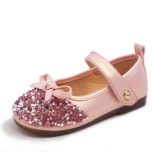 

Girls' Flats Children's Day Princess Shoes School Shoes PU Walking Cute Mary Jane Little Kids(4-7ys) Toddler(9m-4ys) Party & Evening Walking Walking Shoes Sequin Butterfly Gray Rosy Pink Champagne