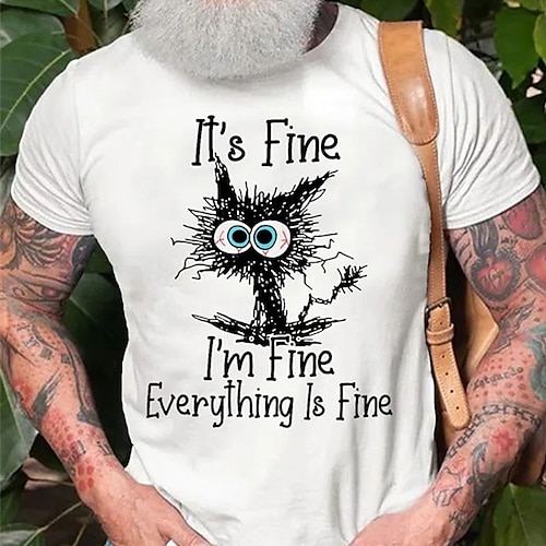 

Men's T shirt Tee Hot Stamping Cartoon Graphic Patterned Crew Neck Street Casual Print Short Sleeve Tops Basic Fashion Classic Comfortable White Gray / Summer / Sports / Summer