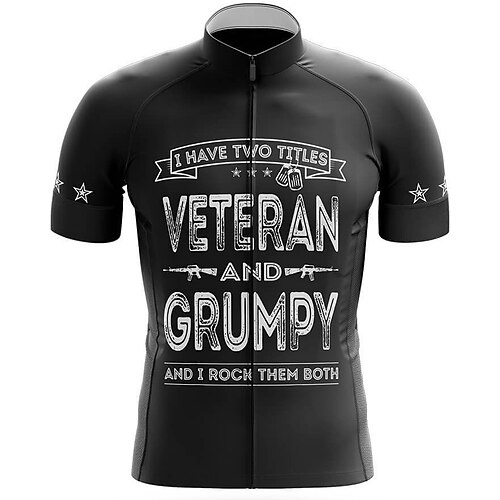 

21Grams Men's Cycling Jersey Short Sleeve Bike Top with 3 Rear Pockets Mountain Bike MTB Road Bike Cycling Breathable Quick Dry Moisture Wicking Reflective Strips Black Polyester Spandex Sports