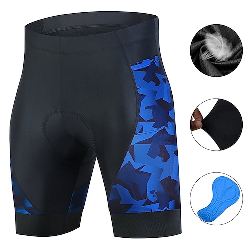 

21Grams Men's Bike Shorts Cycling Shorts Bike Padded Shorts / Chamois Bottoms Mountain Bike MTB Road Bike Cycling Sports 3D Pad Cycling Breathable Quick Dry Blue Polyester Spandex Clothing Apparel