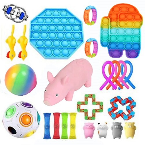 

Finger Toy Squishies Squeeze Toy / Sensory Toy Sensory Fidget Toy Stress Reliever 24 pcs Portable Gift Cute Stress and Anxiety Relief Flexible Durable Non-toxic Mochi For Adults Teen Men Boys and