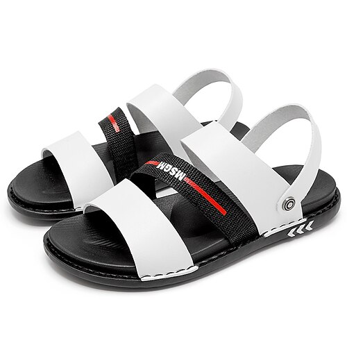 

Men's Sandals Casual Classic Daily Outdoor PU White Black Blue Spring Summer
