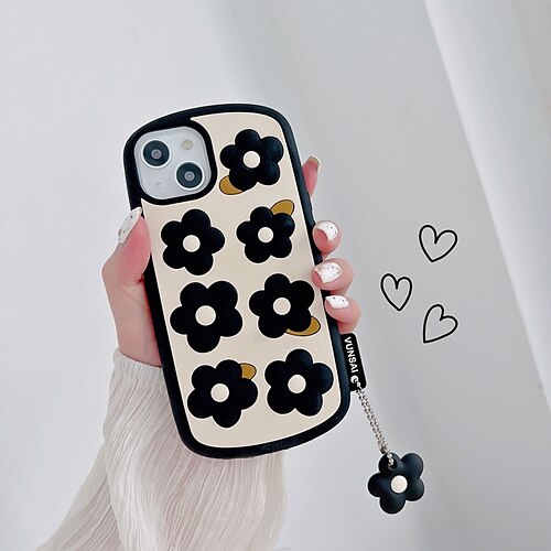 

Phone Case For Apple Back Cover iPhone 13 Pro Max 12 11 SE 2022 X XR XS Max 8 7 Bumper Frame Dustproof Soft Edges 3D Cartoon Flower Silicone