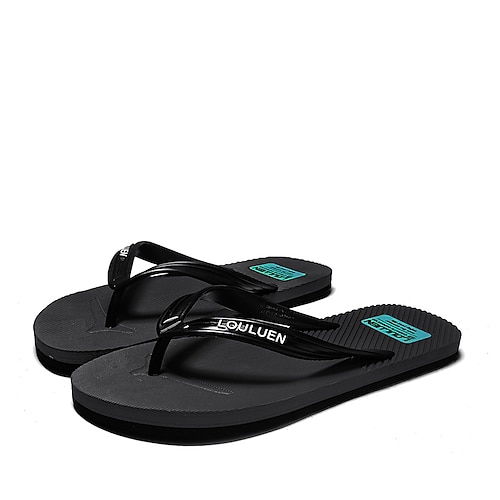 

Men's Slippers Flip-Flops Casual Classic Daily Outdoor Rubber Green Black Red Spring Summer