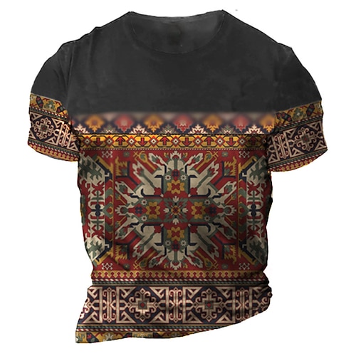 

Men's Unisex T shirt 3D Print Floral Graphic Prints Crew Neck Street Daily Print Short Sleeve Tops Casual Designer Big and Tall Sports Red