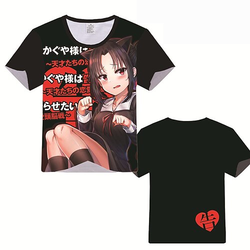 

Inspired by Kaguya Sama: Love Is War Shinomiya Kaguya T-shirt Anime 100% Polyester Anime Harajuku Graphic Kawaii T-shirt For Men's / Women's / Couple's