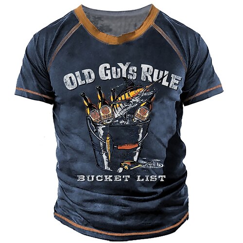 

Men's Unisex T shirt Tee 3D Print Graphic Prints Beer Letter Crew Neck Street Daily Print Short Sleeve Tops Casual Designer Big and Tall Sports Black Army Green Dark Gray