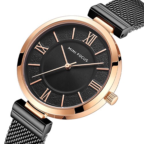 

MINI FOCUS Quartz Watch for Women Analog Quartz Stylish Fashion Waterproof Stainless Steel Alloy Fashion