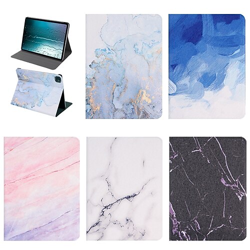 

Tablet Case Cover For Apple iPad Air 5th iPad 10.2'' 9th 8th 7th iPad Air 5th 4th iPad mini 6th 5th 4th iPad Pro 11'' 3rd with Stand Flip Ultra-thin Marble TPU PU Leather For Kids