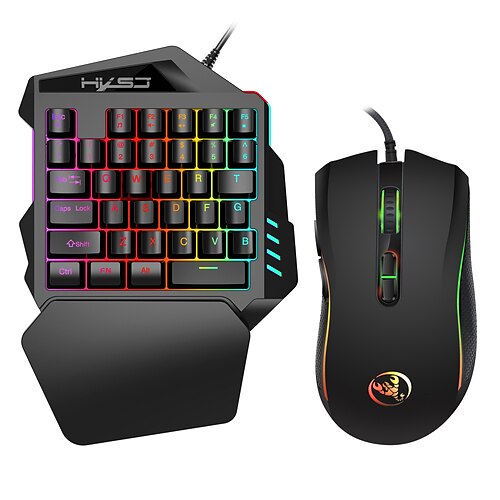 

35 Key Film Color Single Hand Game Keyboard Compact Portable Keyboard Set