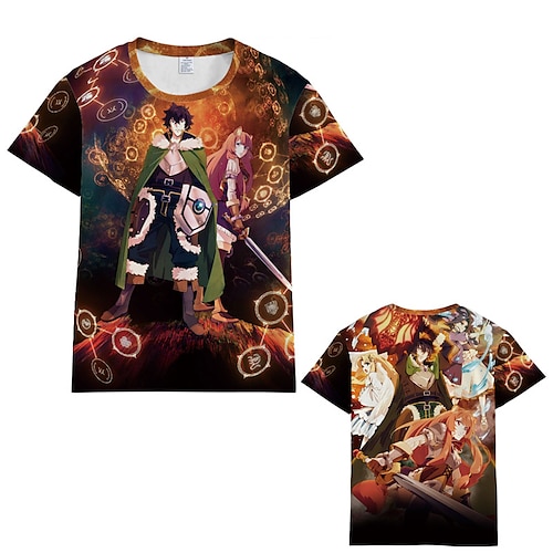 

Inspired by The Rising of the Shield Hero Naofumi Iwatani Raphtalia T-shirt Anime 100% Polyester Anime Harajuku Graphic Kawaii T-shirt For Men's / Women's / Couple's