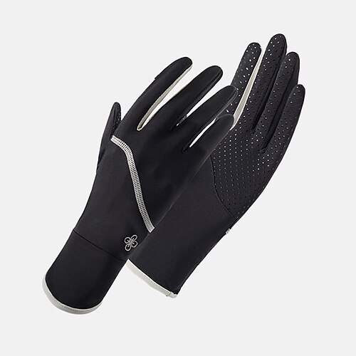 

Summer Gloves for Women , Non-Slip Anti-UV Breathable Gloves, Sunscreen Ice Silk Cooling Thin Mittens for Driving Bike Cycling