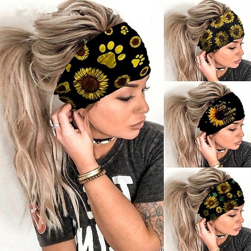 

1pc Women's Headbands Bandana Hair Scarf For Street Gift Holiday Head Handmade Fabric 1 2 3